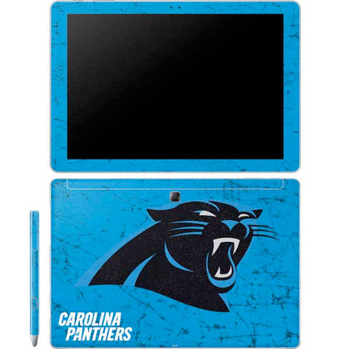 NFL Carolina Panthers Distressed Alternate Galaxy Book 12in Skin